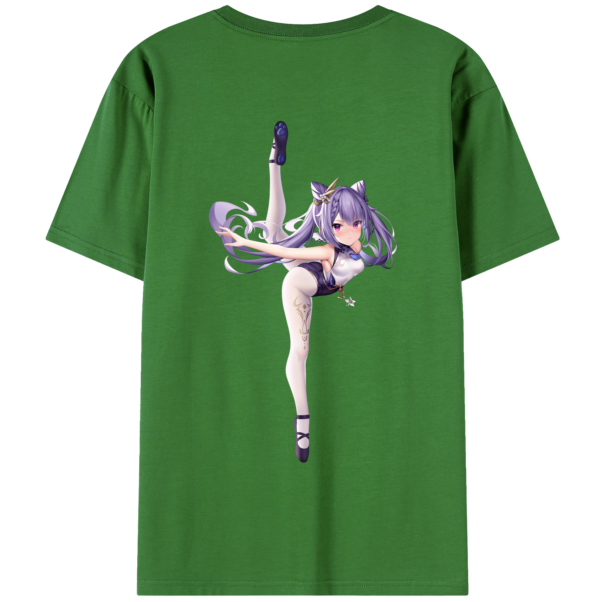 げんし神 刻晴 こくせい genshin Kokusei レディース半袖Tシャツ(バックプリント)